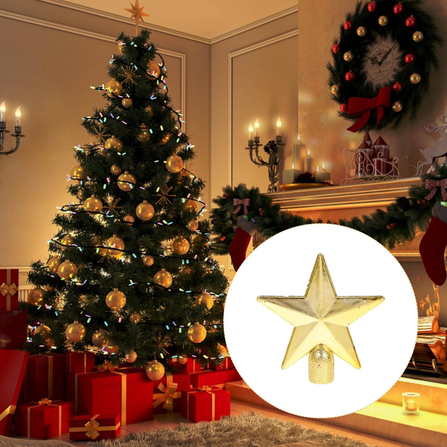 6cm Mini Christmas Tree Topper - Star Tree Topper บทวิจารณ์และราคา
