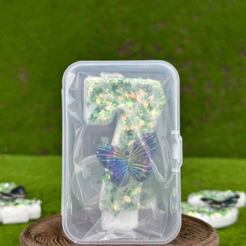 1Pc Green Sequins Number 0-9 B - Holiday Candle Set บทวิจารณ์และราคา