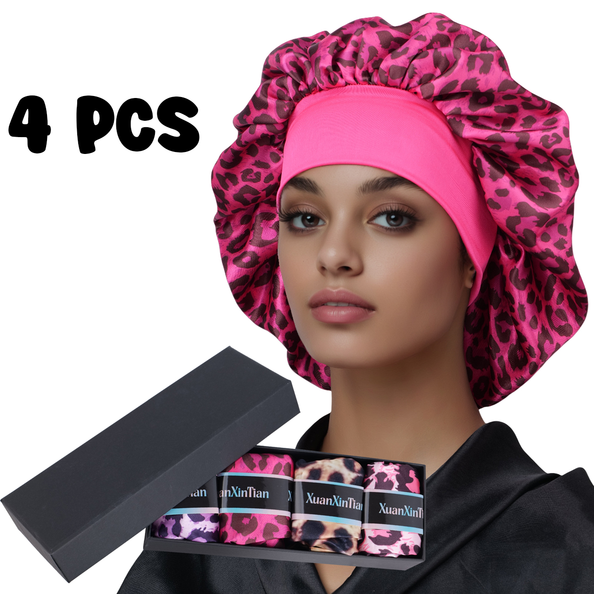 4PCS Mystery Hair Bonnet Gift  - Gift Box Wrap Set บทวิจารณ์และราคา