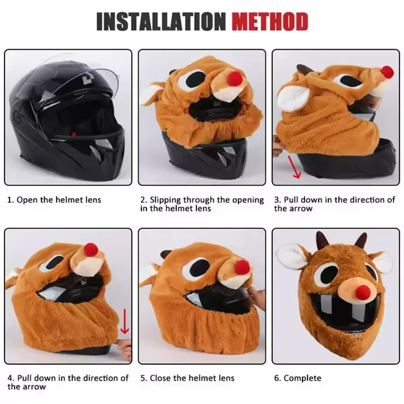 Motorcycle Cartoon Plush Helme - Santa Hat Plush บทวิจารณ์และราคา