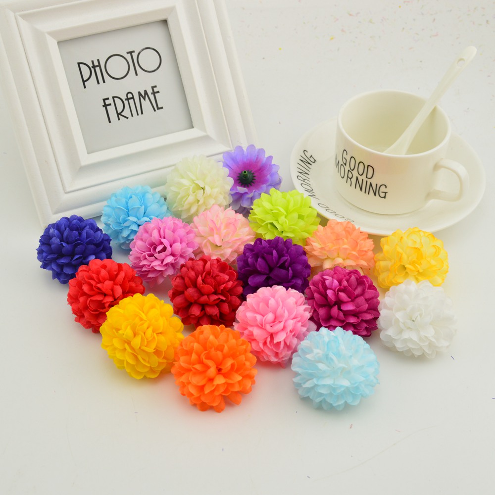 200PCS 5CM Silk Chrysanthemum  - Christmas Wreath Fake บทวิจารณ์และราคา
