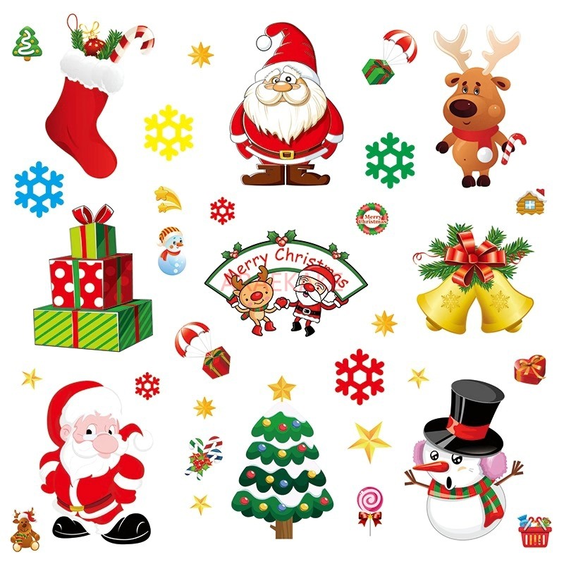 1PCS Removable Christmas Stati - Snowflake Window Decal บทวิจารณ์และราคา