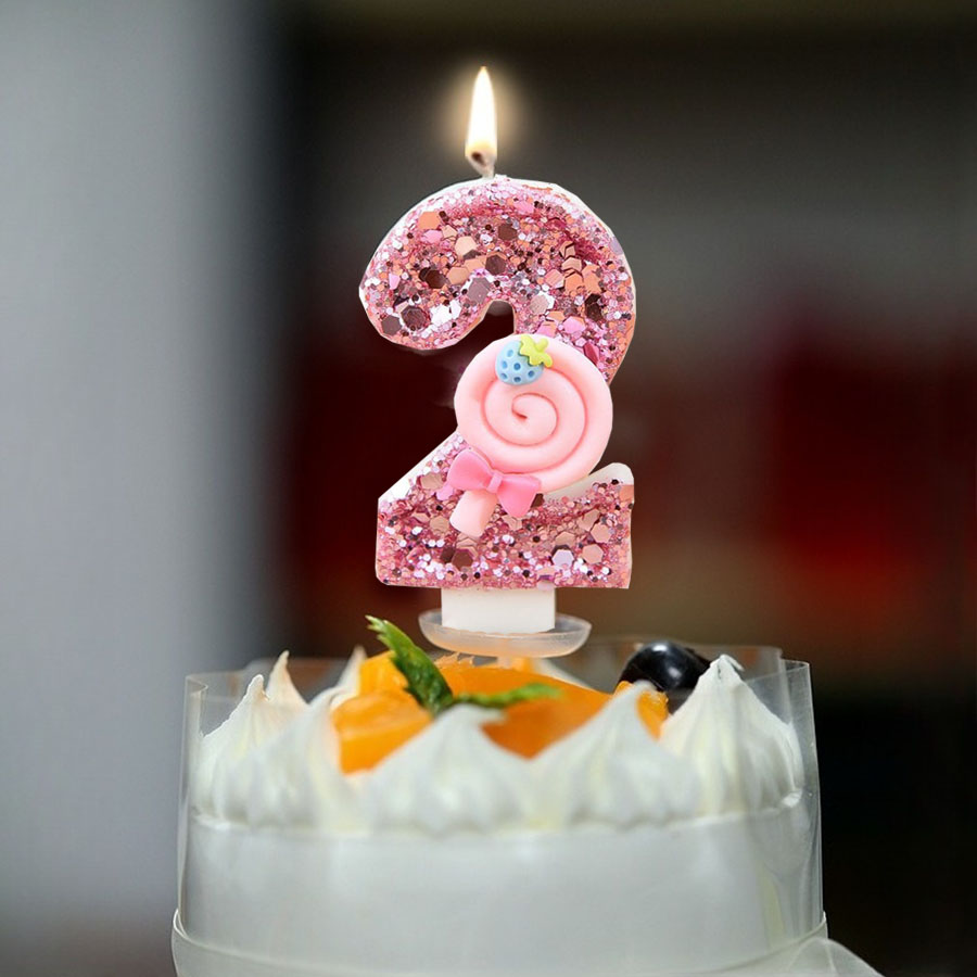 1pc Large 0-9 Numbers Pink Lol - Holiday Candle Set บทวิจารณ์และราคา