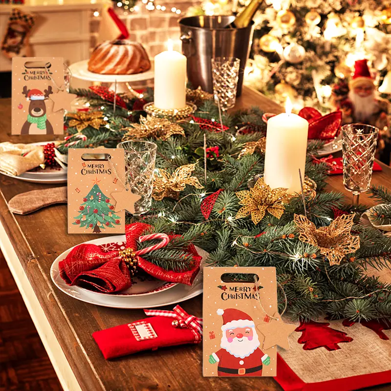 6/12/24Pcs  Christmas Kraft Pa - Advent Calendar Gift บทวิจารณ์และราคา