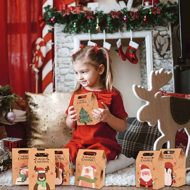 6/12/24Pcs  Christmas Kraft Pa - Advent Calendar Gift บทวิจารณ์และราคา