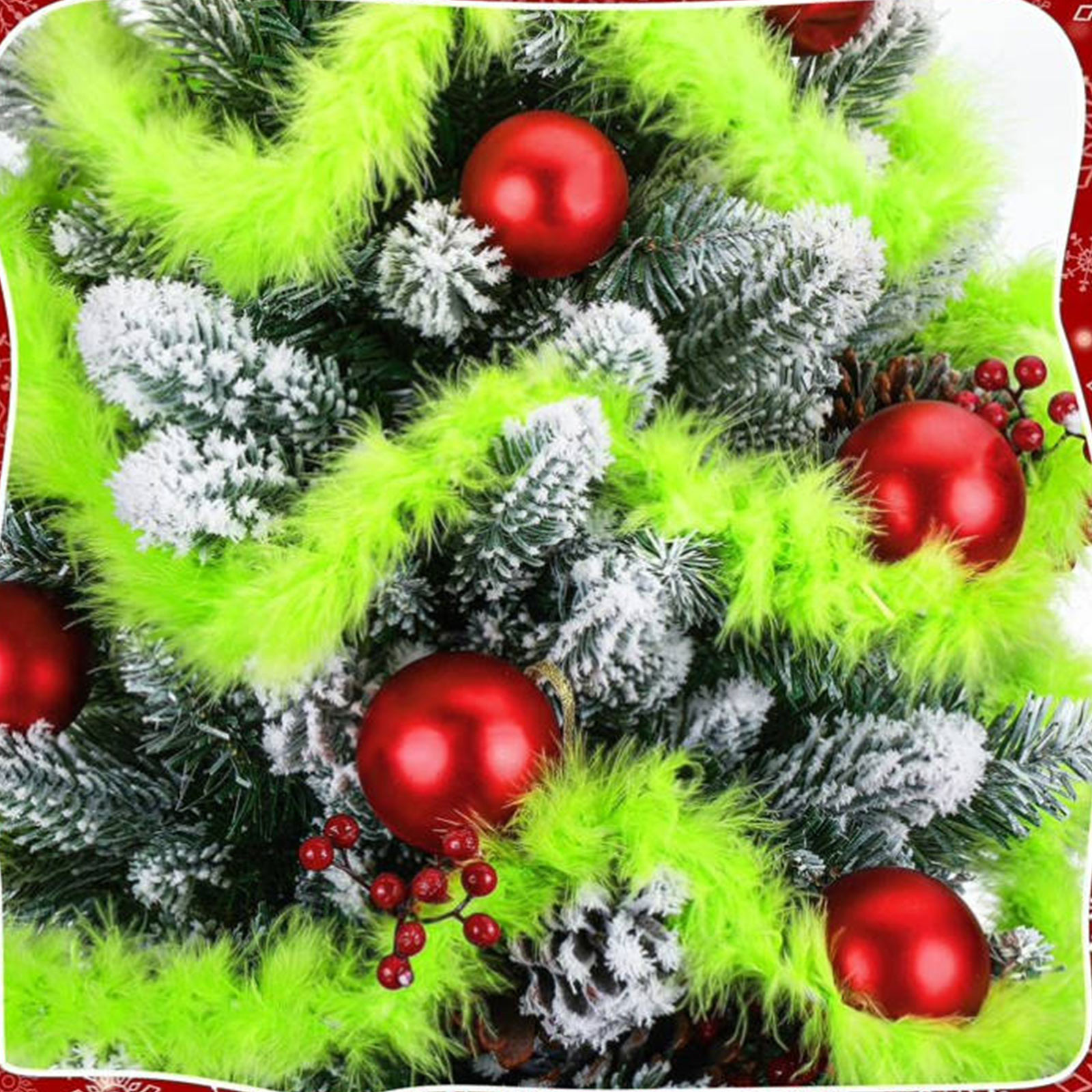 Christmas Garland 3 PCS 20 Fee - Tinsel Garland Decoration บทวิจารณ์และราคา