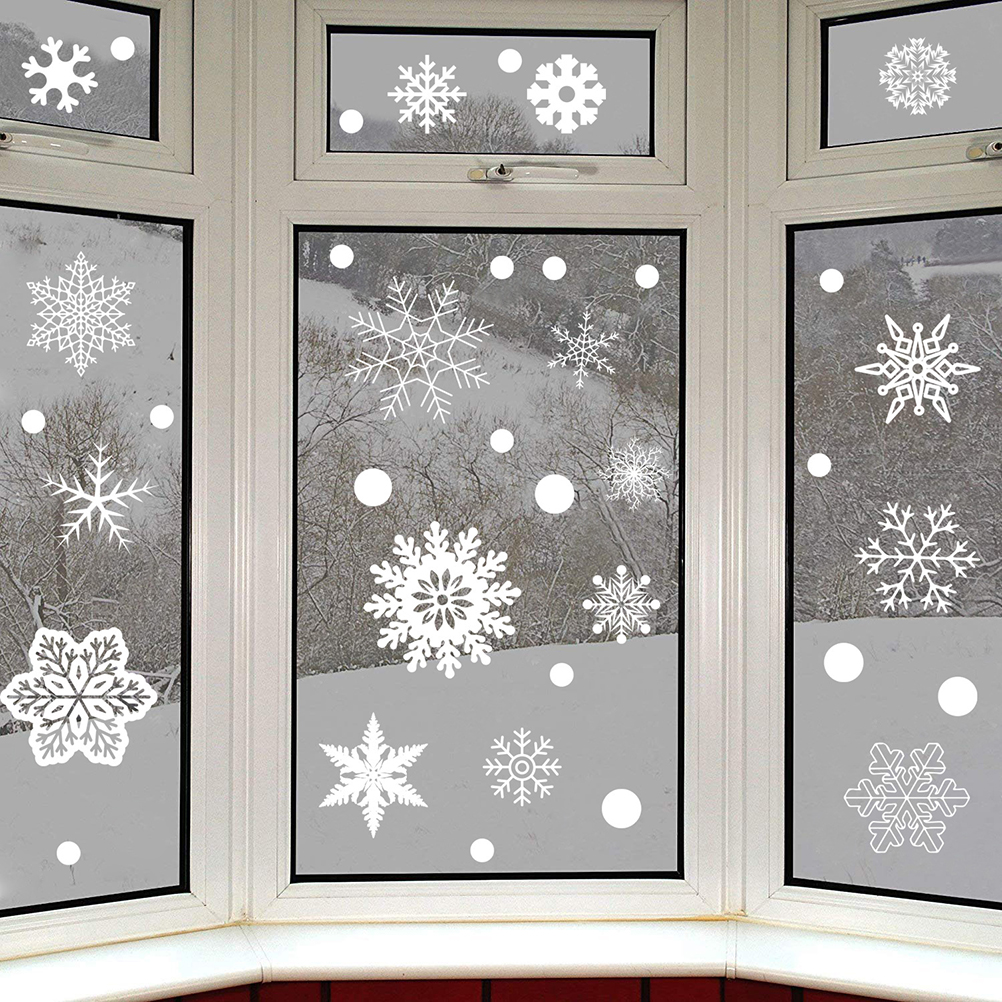 37PCS Gift Xmas Festival Suppl - Snowflake Window Decal บทวิจารณ์และราคา