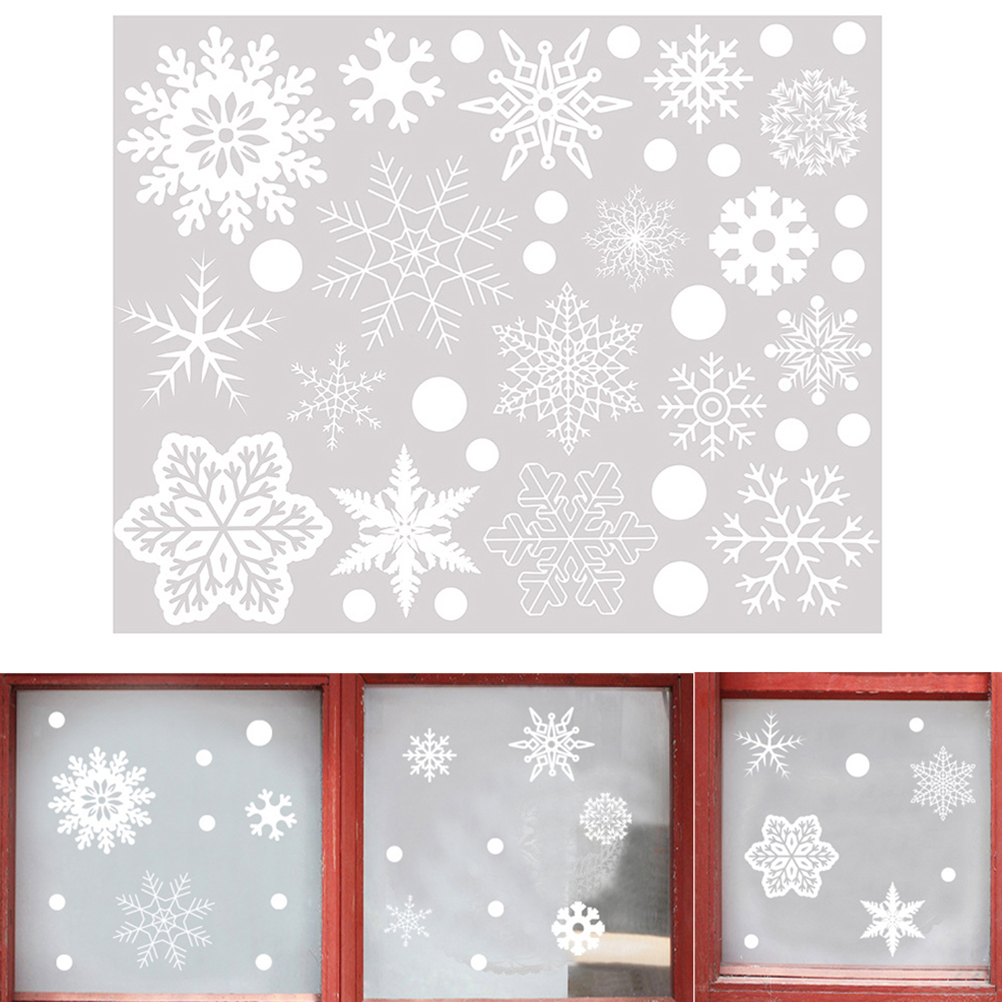 37PCS Gift Xmas Festival Suppl - Snowflake Window Decal บทวิจารณ์และราคา