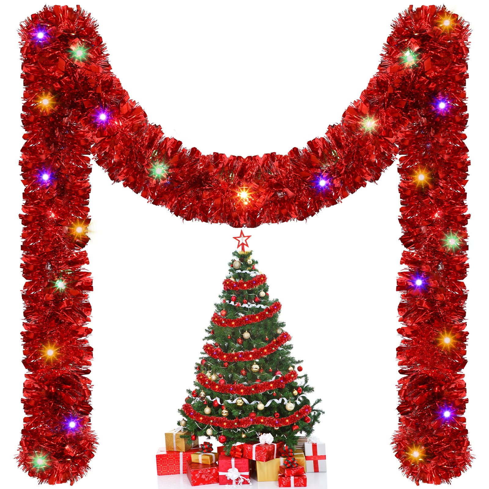 1/3pcs 5M Christmas Tinsel Gar - Tinsel Garland Decoration บทวิจารณ์และราคา