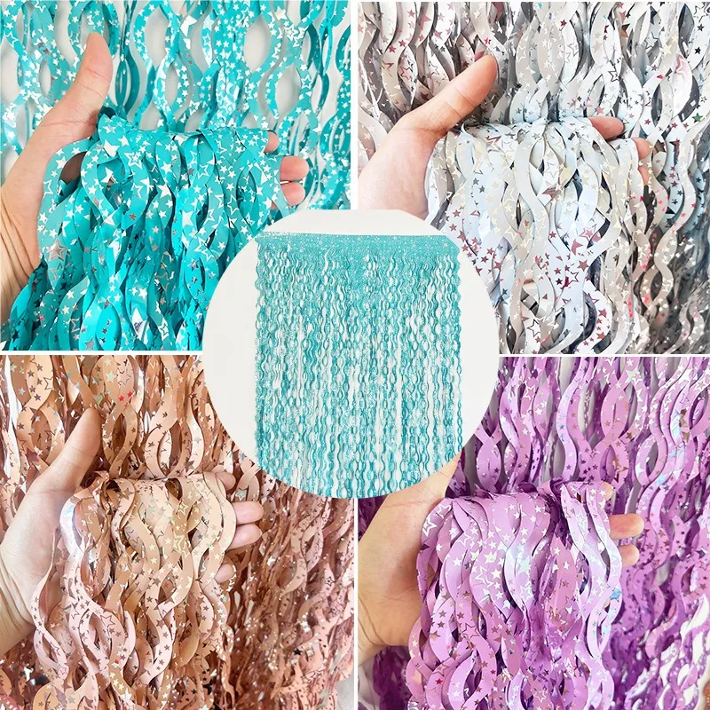 1X2M Star Colorful Rain Tinsel - Tinsel Garland Decoration บทวิจารณ์และราคา