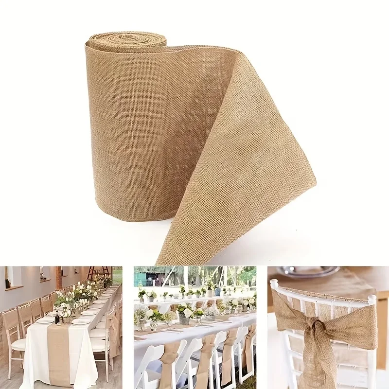 Natural Beige Burlap Roll 30cm - Christmas Table Runner บทวิจารณ์และราคา