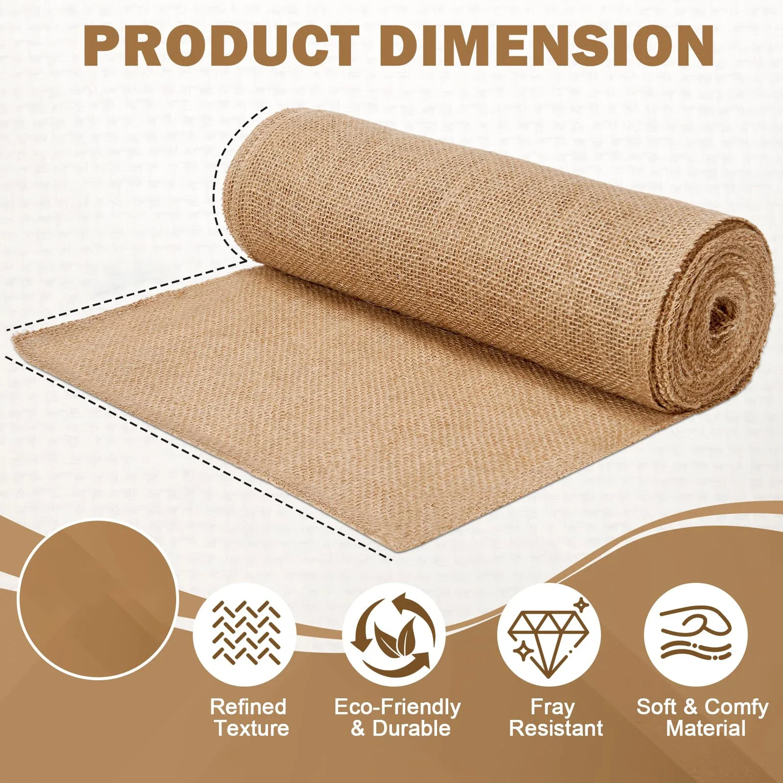 Natural Beige Burlap Roll 30cm - Christmas Table Runner บทวิจารณ์และราคา