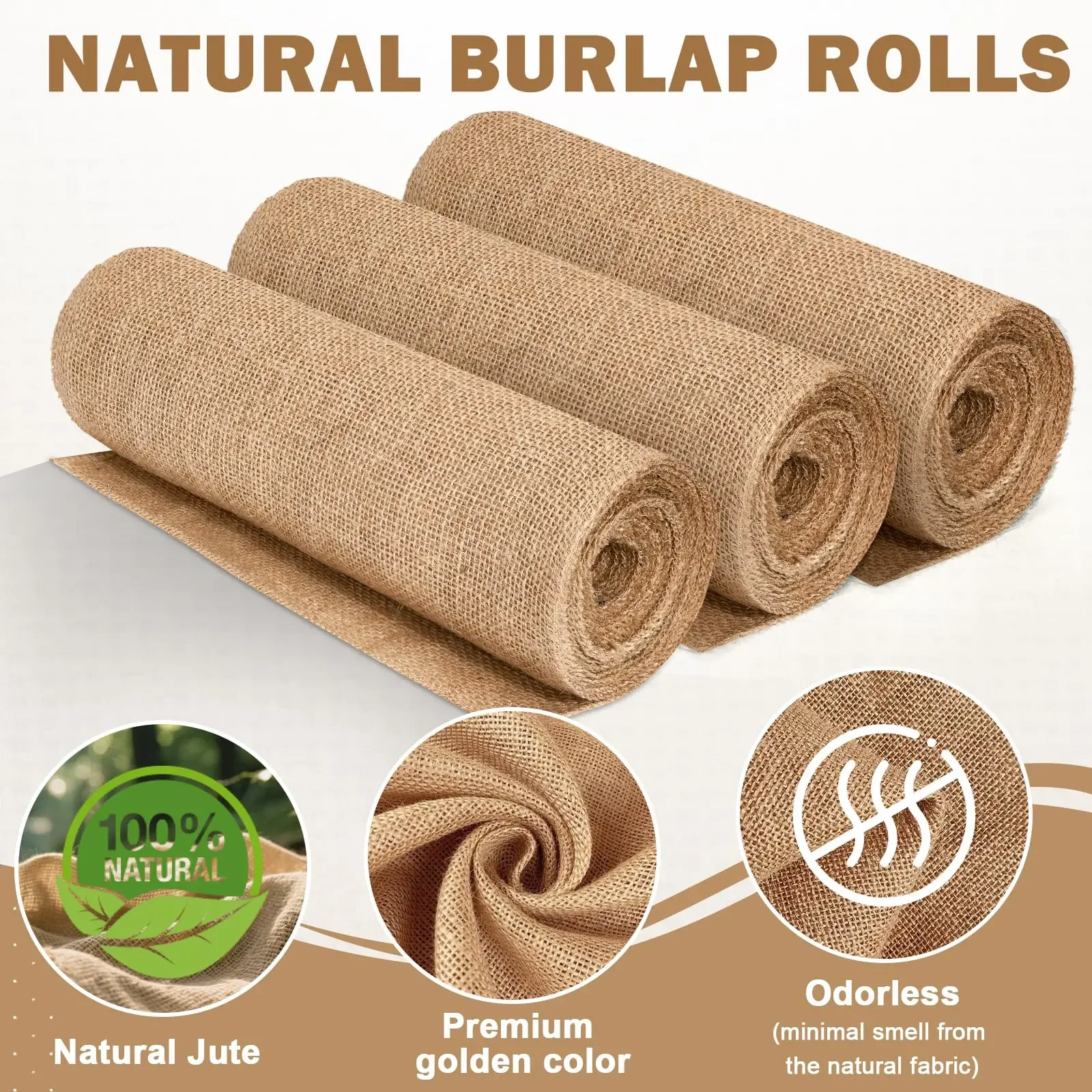 Natural Beige Burlap Roll 30cm - Christmas Table Runner บทวิจารณ์และราคา