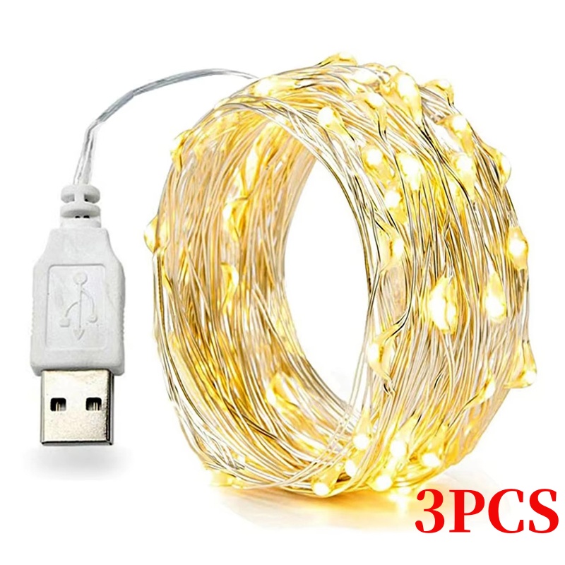 3PCS 5/10/20M Copper Wire LED  - Led Fairy String Lights บทวิจารณ์และราคา