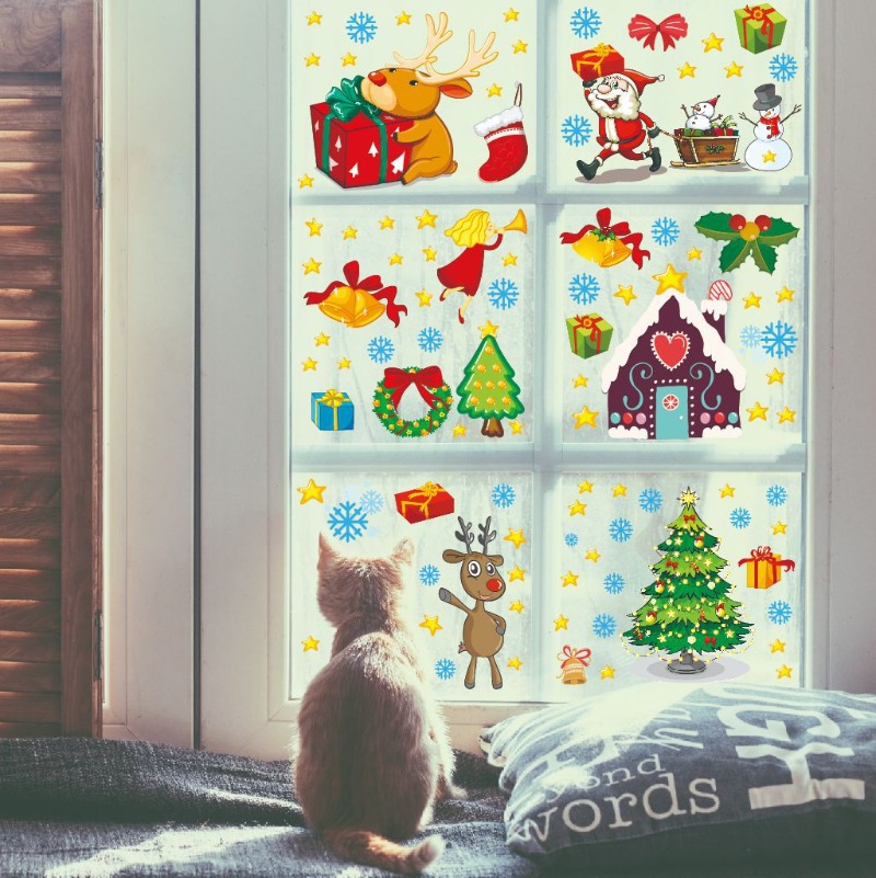 4pcs PVC Christmas Snowflake W - Snowflake Window Decal บทวิจารณ์และราคา