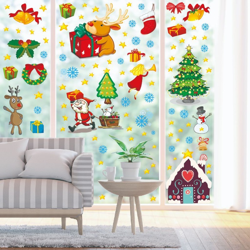 4pcs PVC Christmas Snowflake W - Snowflake Window Decal บทวิจารณ์และราคา