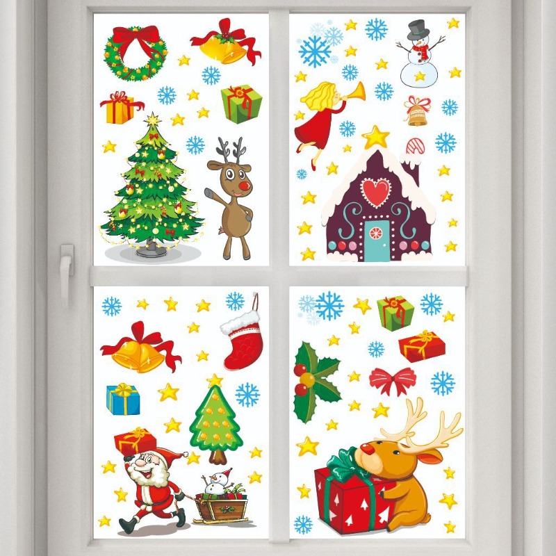 4pcs PVC Christmas Snowflake W - Snowflake Window Decal บทวิจารณ์และราคา