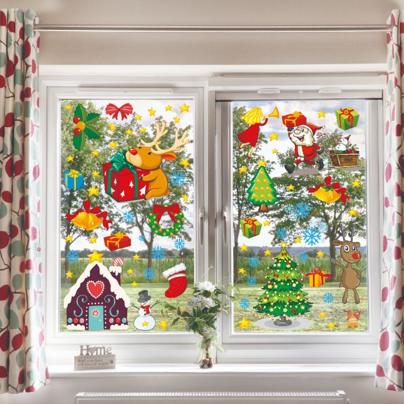 4pcs PVC Christmas Snowflake W - Snowflake Window Decal บทวิจารณ์และราคา