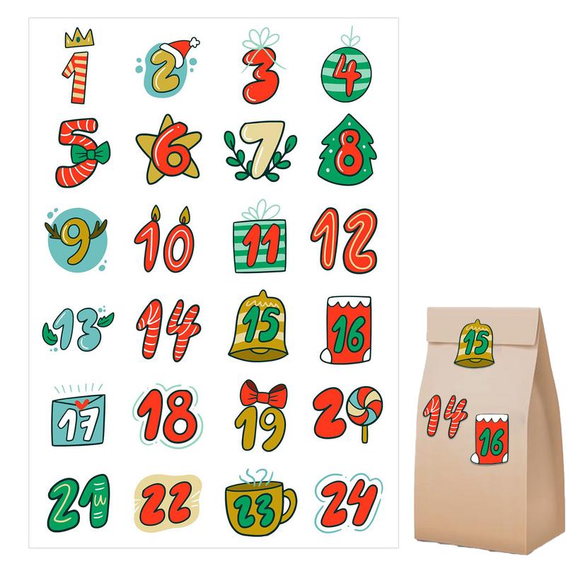 Merry Christmas Stickers Adven - Advent Calendar Gift บทวิจารณ์และราคา