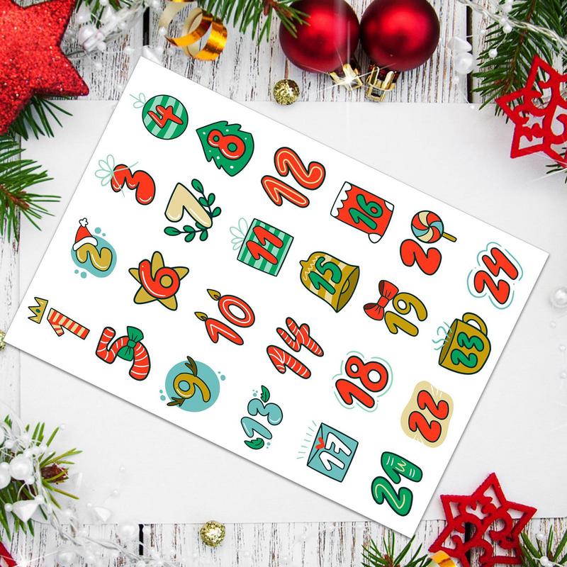Merry Christmas Stickers Adven - Advent Calendar Gift บทวิจารณ์และราคา