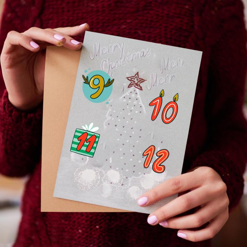 Merry Christmas Stickers Adven - Advent Calendar Gift บทวิจารณ์และราคา