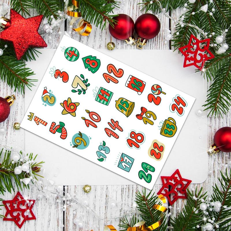 Merry Christmas Stickers Adven - Advent Calendar Gift บทวิจารณ์และราคา