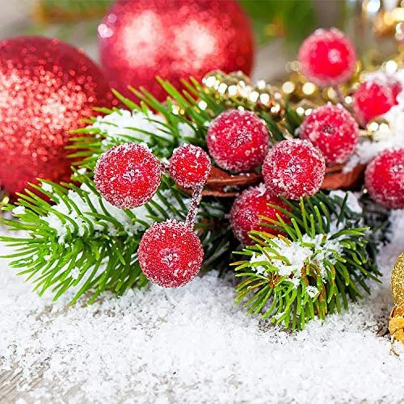 Artificial Frosted Holly Berri - Christmas Wreath Fake บทวิจารณ์และราคา