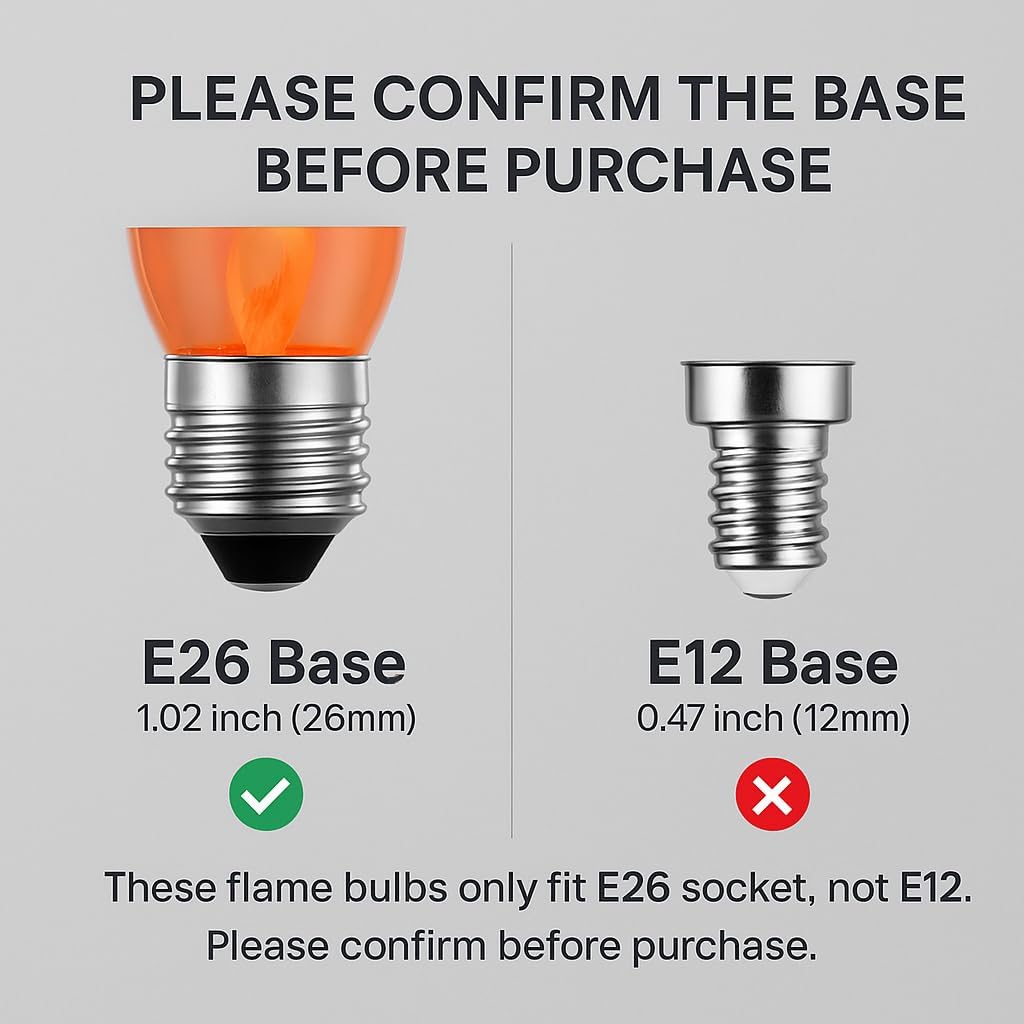 E26 Flame Light Bulbs, Flicker - Christmas Lights Outdoor บทวิจารณ์และราคา