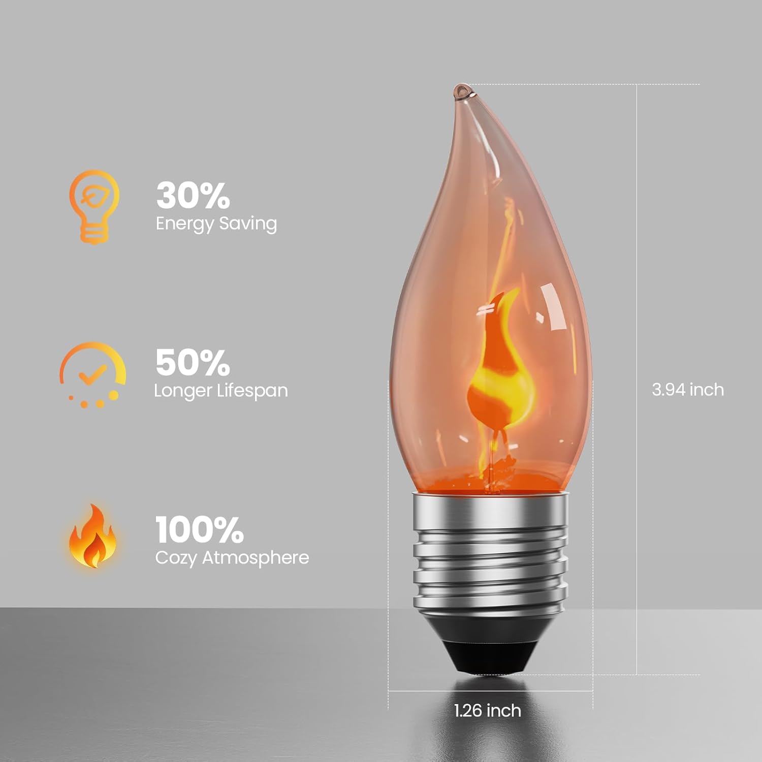 E26 Flame Light Bulbs, Flicker - Christmas Lights Outdoor บทวิจารณ์และราคา