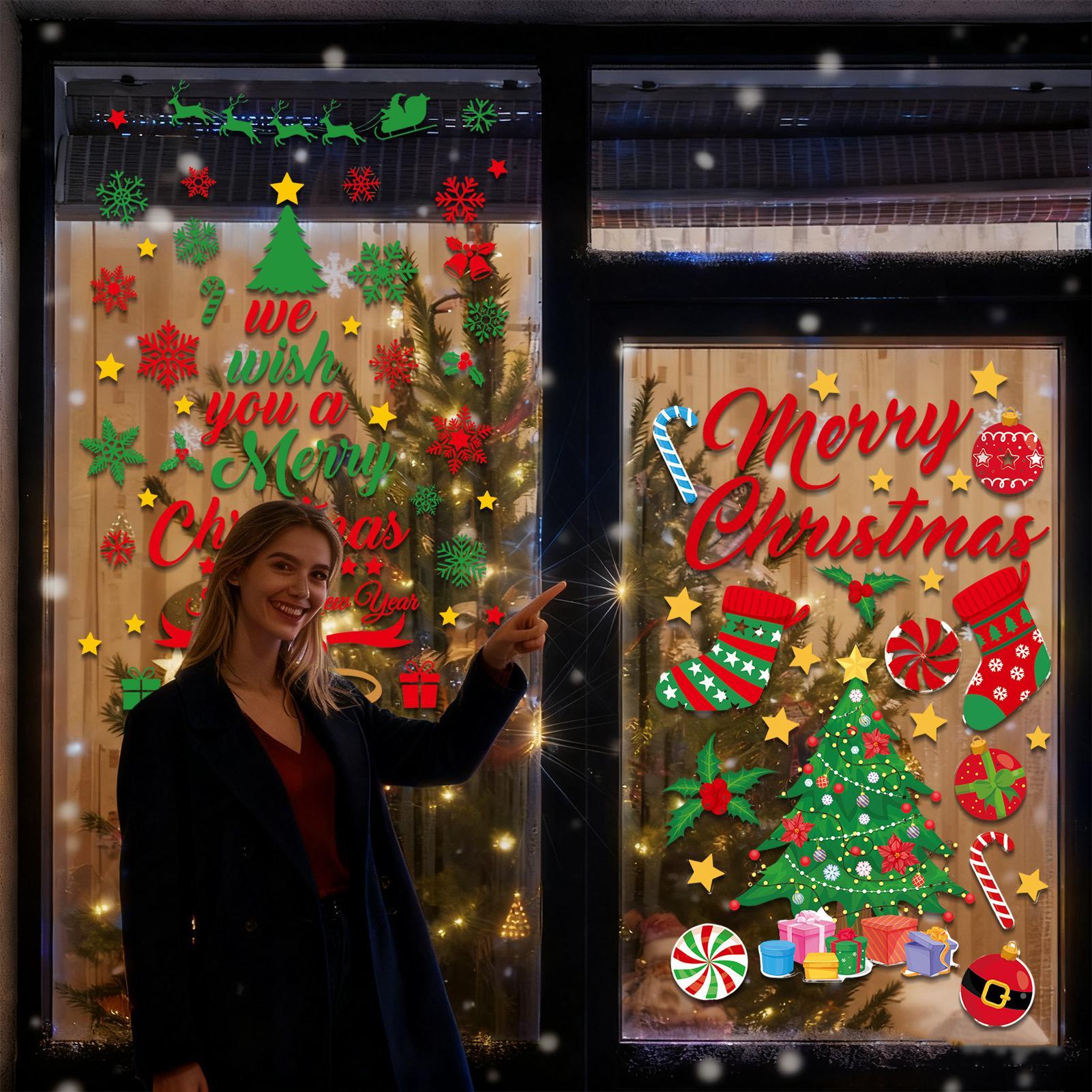 3 Pieces Christmas wall sticke - Snowflake Window Decal บทวิจารณ์และราคา