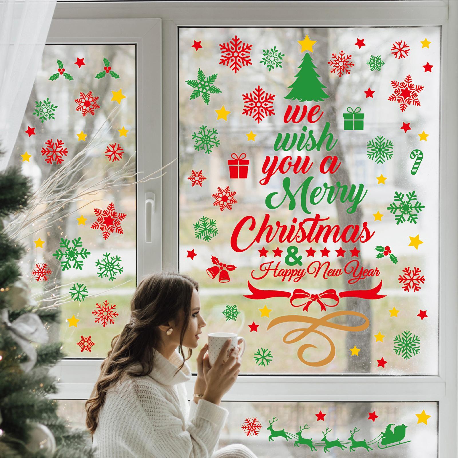 3 Pieces Christmas wall sticke - Snowflake Window Decal บทวิจารณ์และราคา