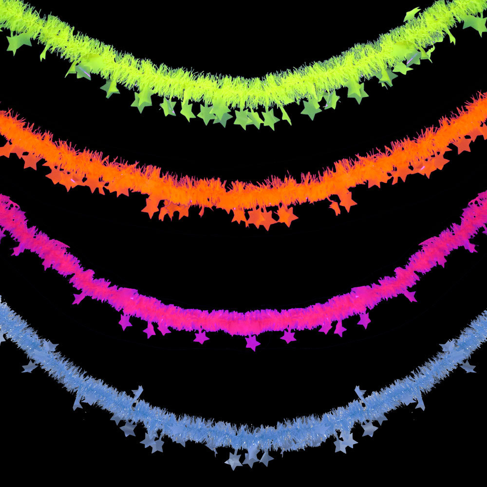 Birthday Theme Fluorescent Mac - Tinsel Garland Decoration บทวิจารณ์และราคา