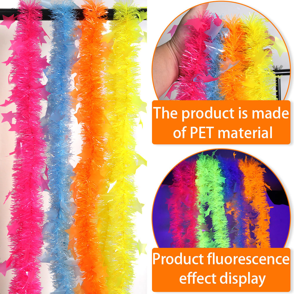 Birthday Theme Fluorescent Mac - Tinsel Garland Decoration บทวิจารณ์และราคา