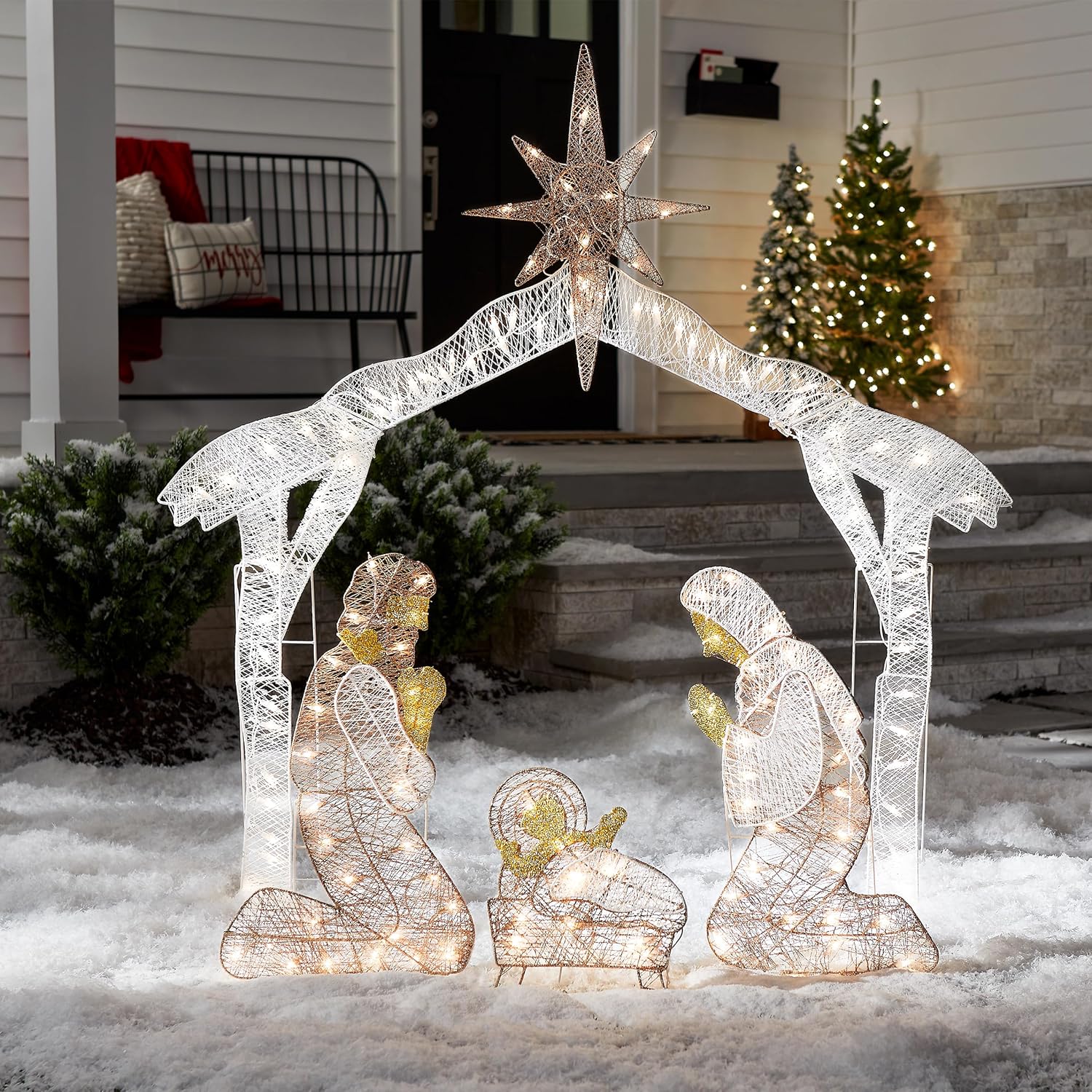 4.5 ft Pre-lit Artificial Chri - Christmas Tree Artificial บทวิจารณ์และราคา