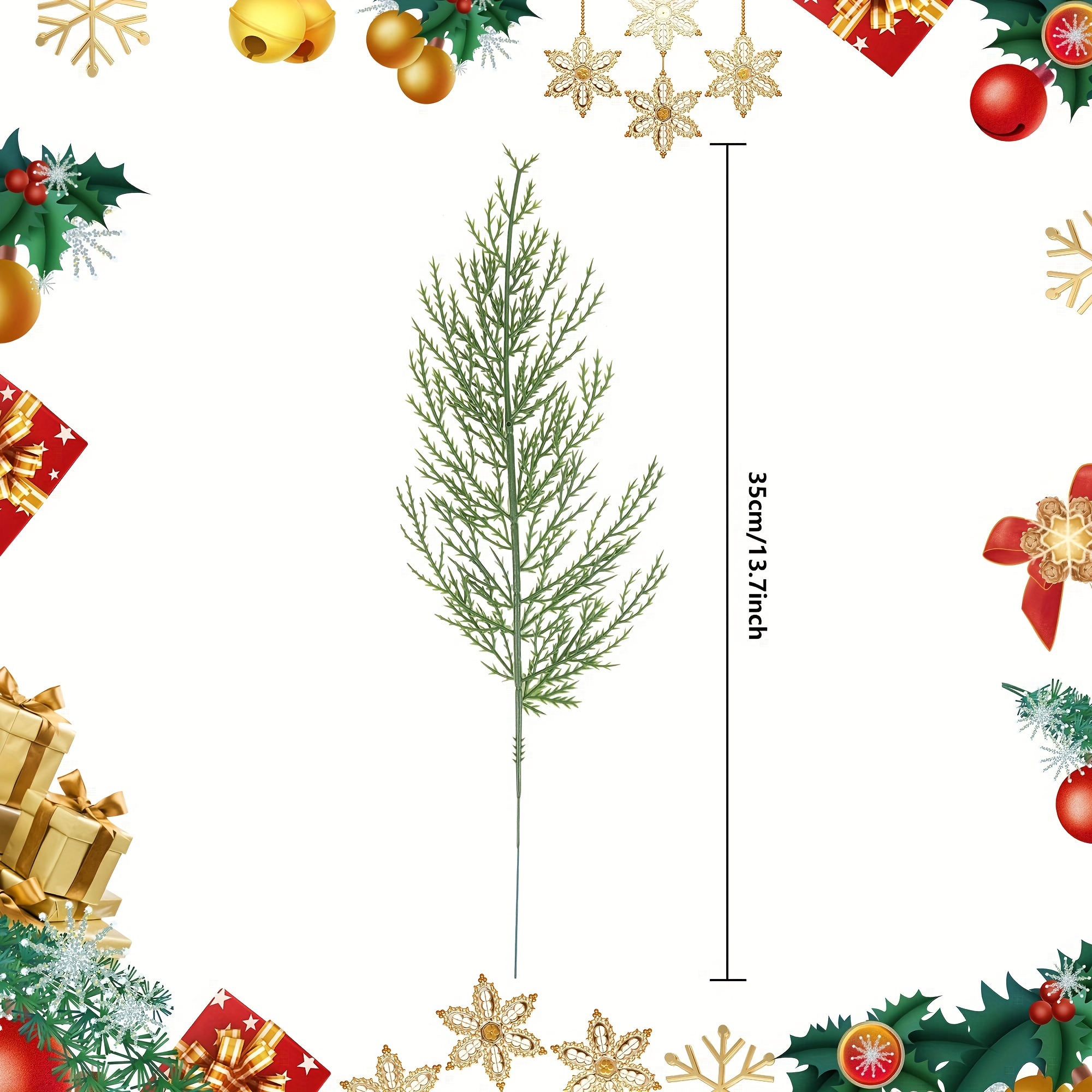 20Pcs Artificial Pine Sprigs F - Christmas Tree Artificial บทวิจารณ์และราคา