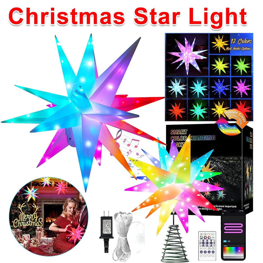 25/40/50/60CM Christmas Star L - Star Tree Topper บทวิจารณ์และราคา