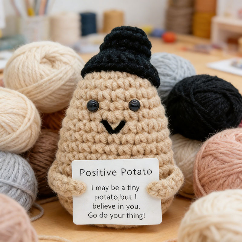 Cute Positive Potato Crochet D - Santa Hat Plush บทวิจารณ์และราคา
