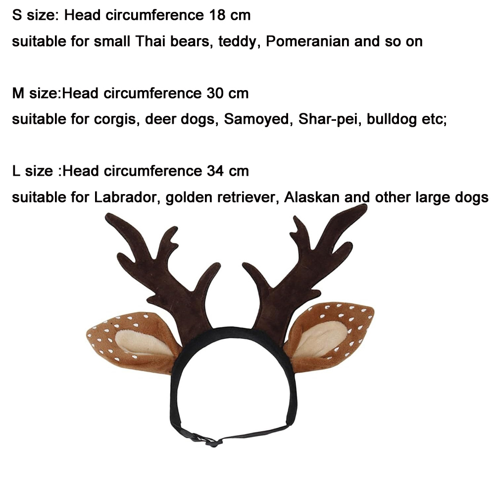 Dogs Headbands Deer Costume Ha - Reindeer Antlers Headband บทวิจารณ์และราคา