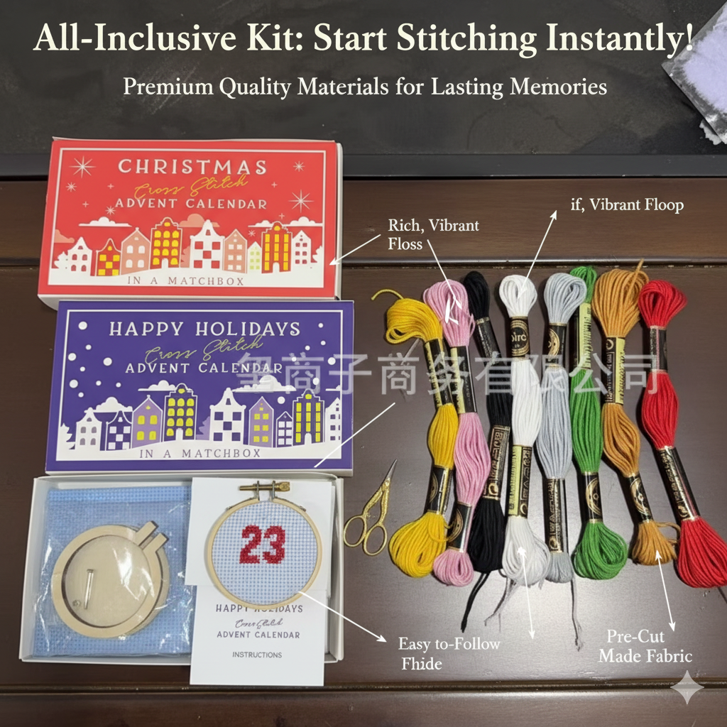 24 Days Countdown Cross Stitch - Advent Calendar Gift บทวิจารณ์และราคา
