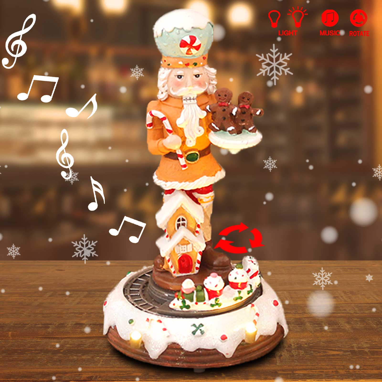 Christmas Gingerbread Nutcrack - Nutcracker Figurine บทวิจารณ์และราคา