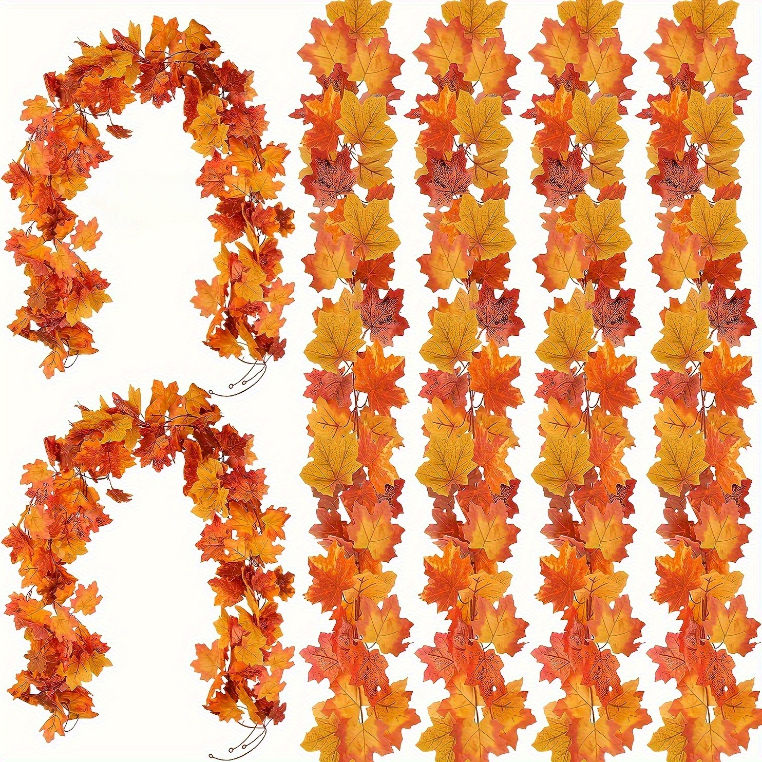 100CM Autumn Artificial Maple  - Christmas Wreath Fake บทวิจารณ์และราคา