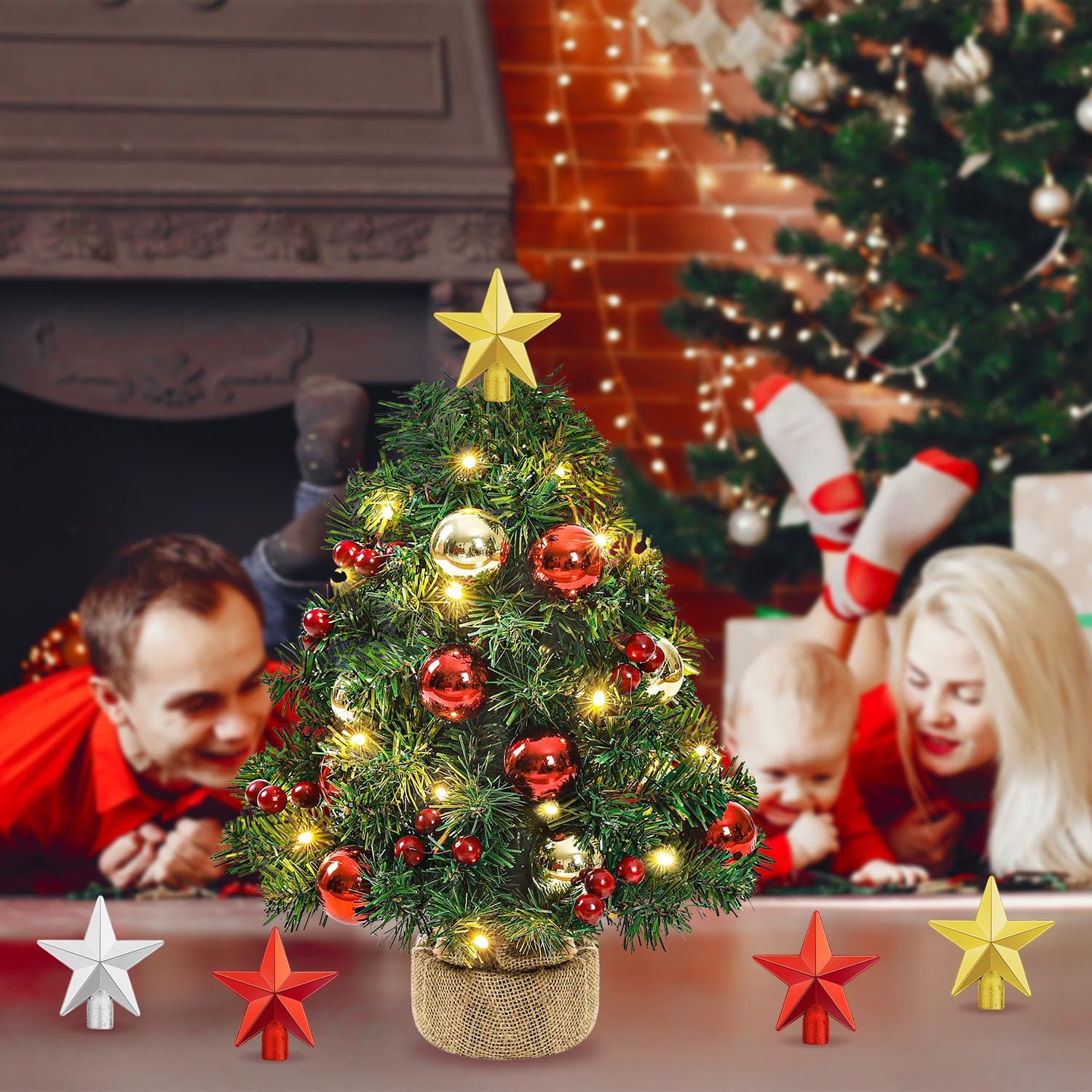 Mini Christmas Tree Topper Sma - Star Tree Topper บทวิจารณ์และราคา