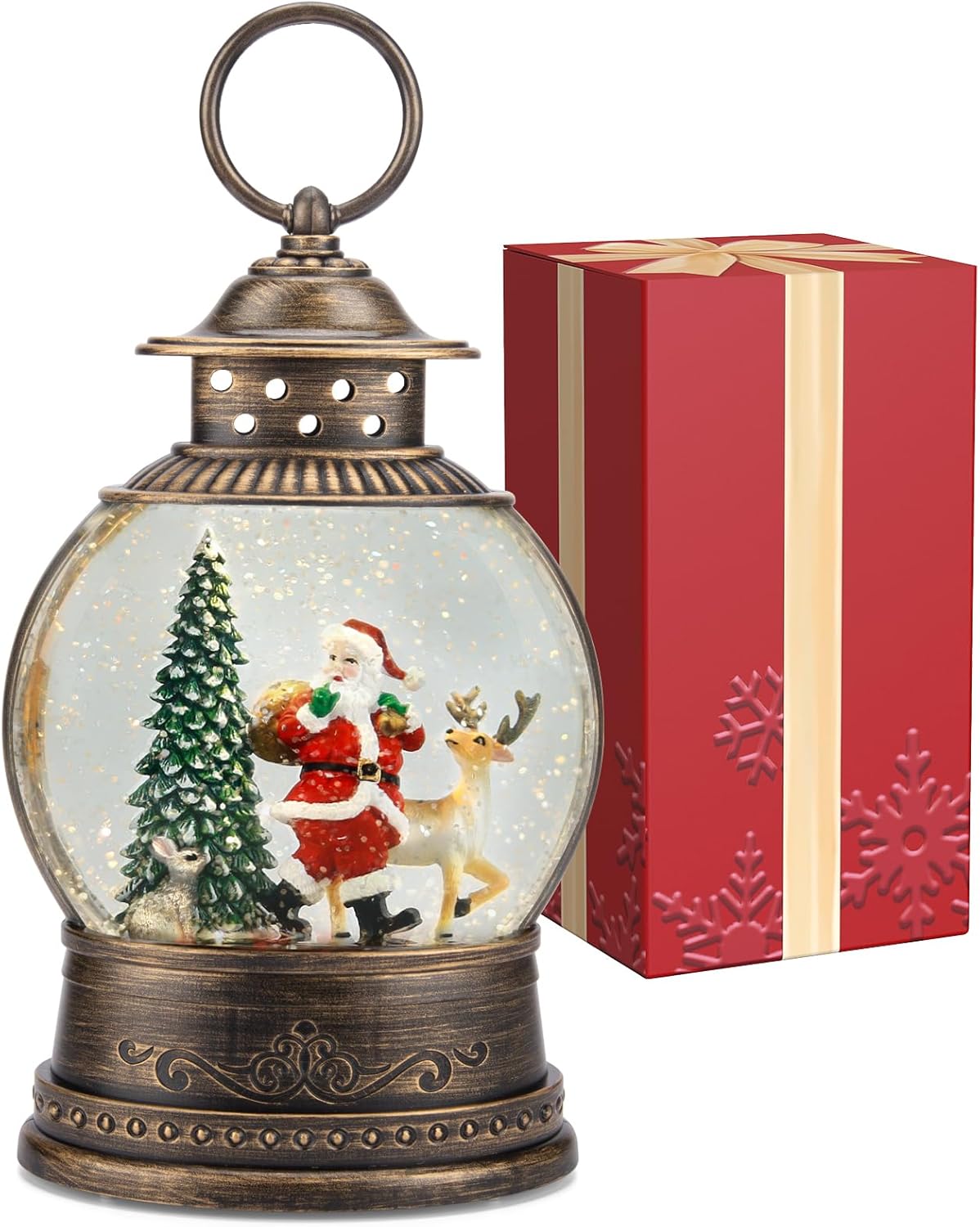 Christmas Snow Globe Lantern w - Snow Globe Musical บทวิจารณ์และราคา