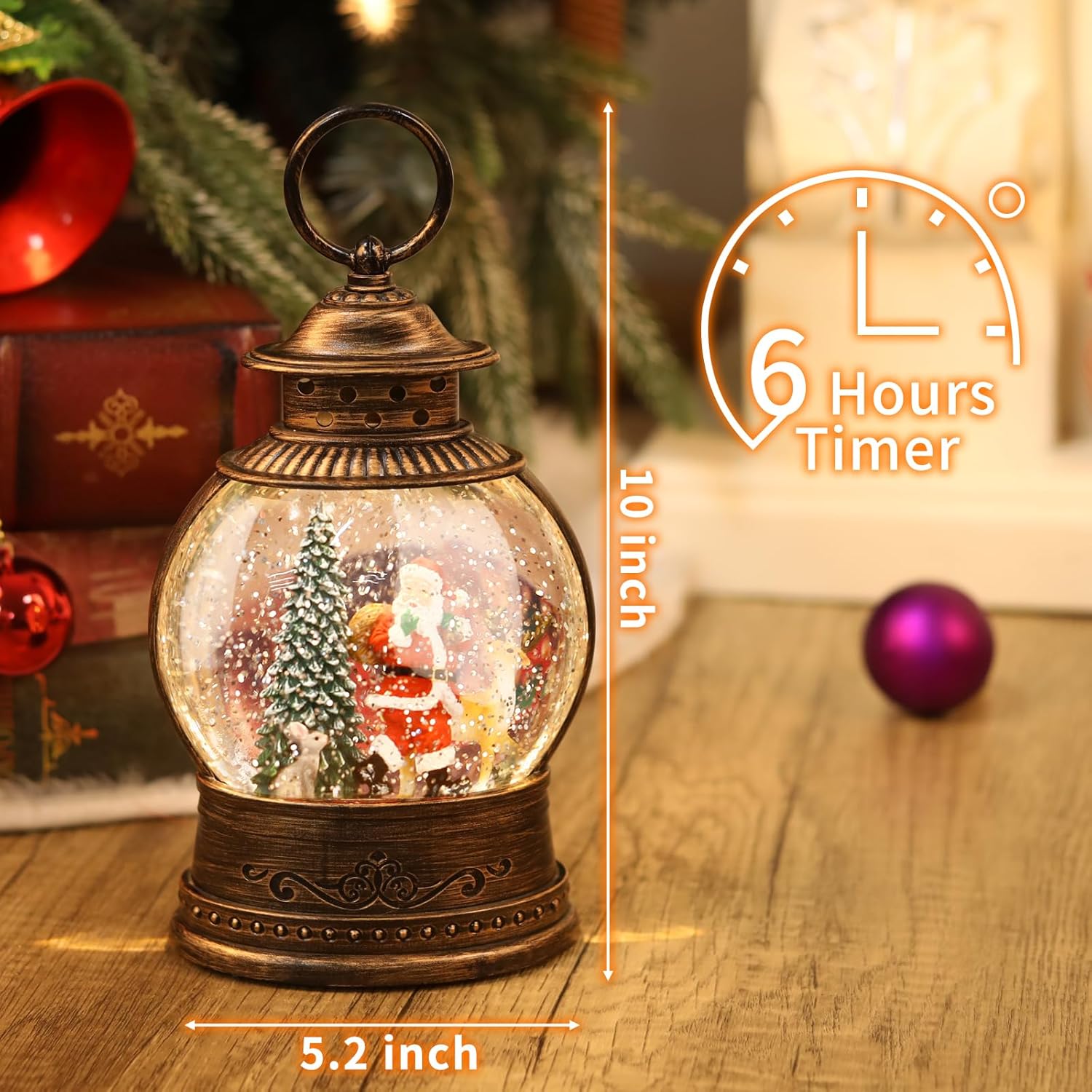 Christmas Snow Globe Lantern w - Snow Globe Musical บทวิจารณ์และราคา