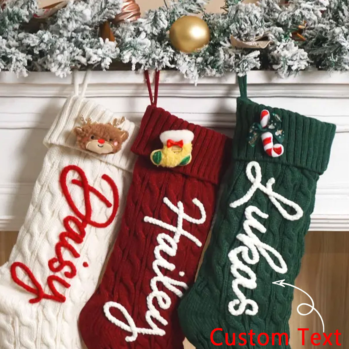 1PC Christmas decorative stock - Christmas Stocking Hanging บทวิจารณ์และราคา