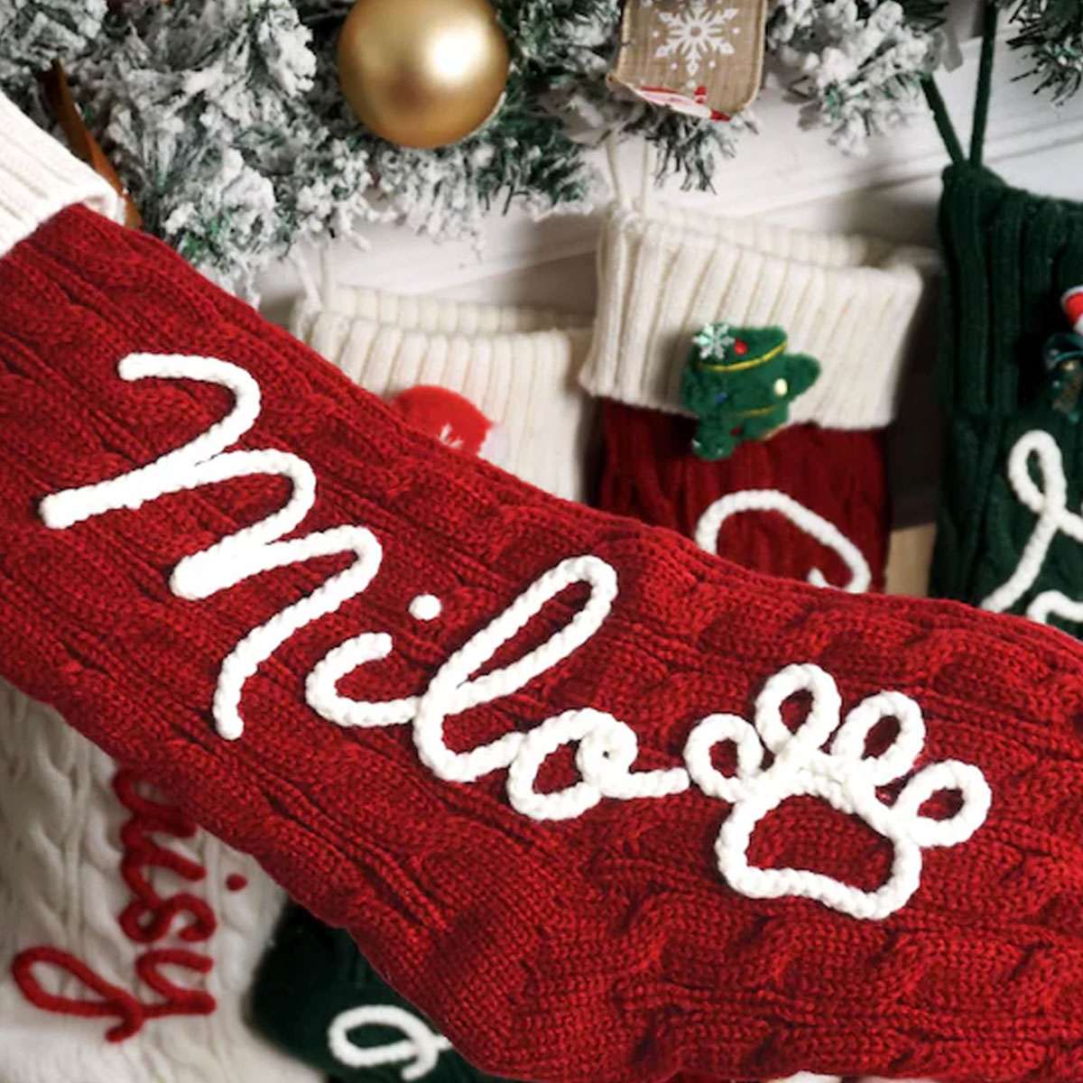 1PC Christmas decorative stock - Christmas Stocking Hanging บทวิจารณ์และราคา
