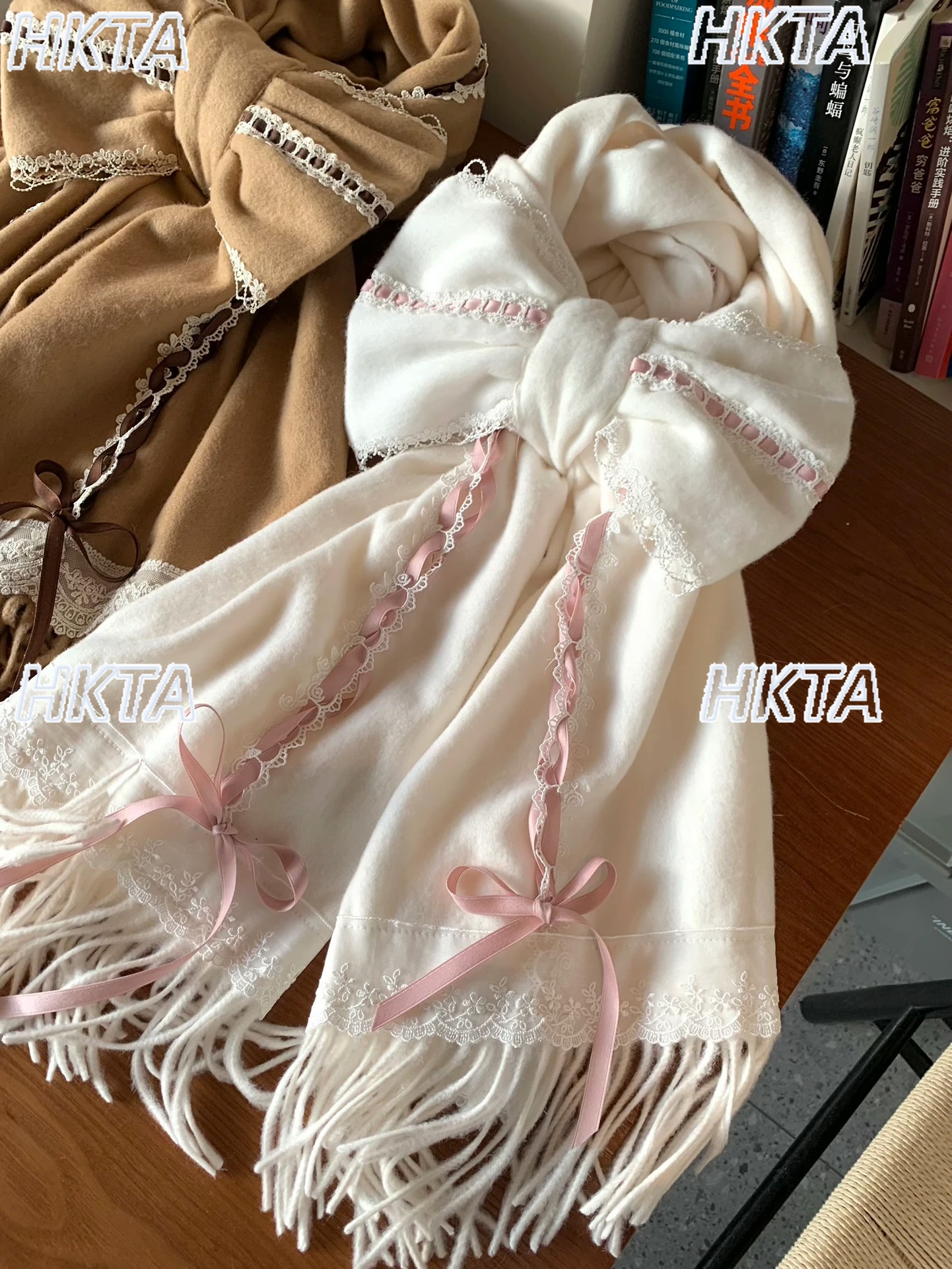 Cute Retro Ribbon Scarves Wome - Ribbon Bow Gift บทวิจารณ์และราคา