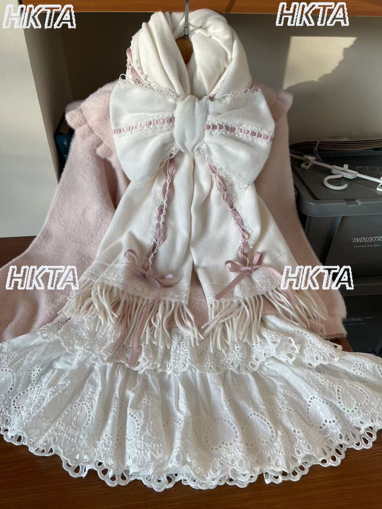 Cute Retro Ribbon Scarves Wome - Ribbon Bow Gift บทวิจารณ์และราคา