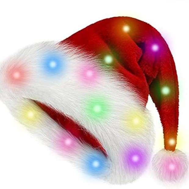 Christmas hat LED light plush  - Santa Hat Plush บทวิจารณ์และราคา