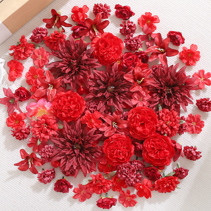 20Pcs Red Artificial Flowers H - Christmas Wreath Fake บทวิจารณ์และราคา